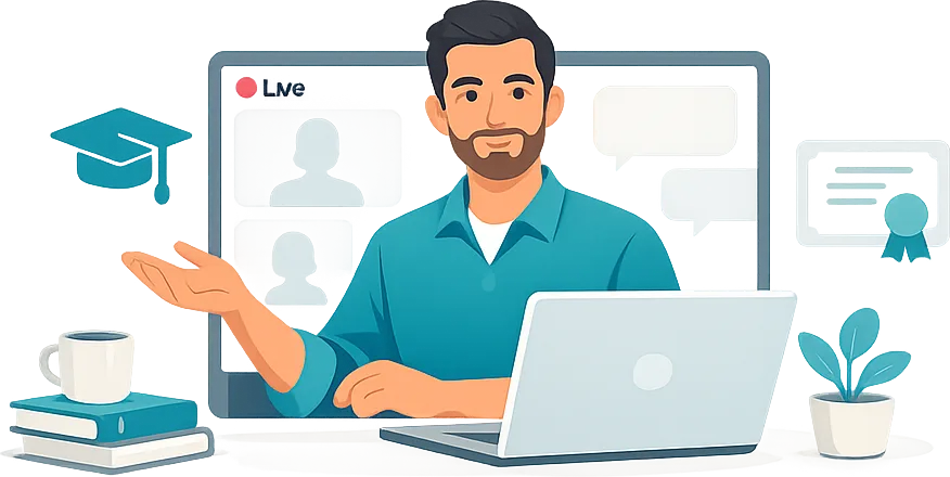 تعلّم مباشرةً مع خبراء أكاديمية وجيز